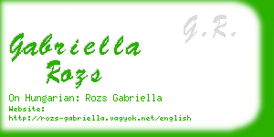 gabriella rozs business card